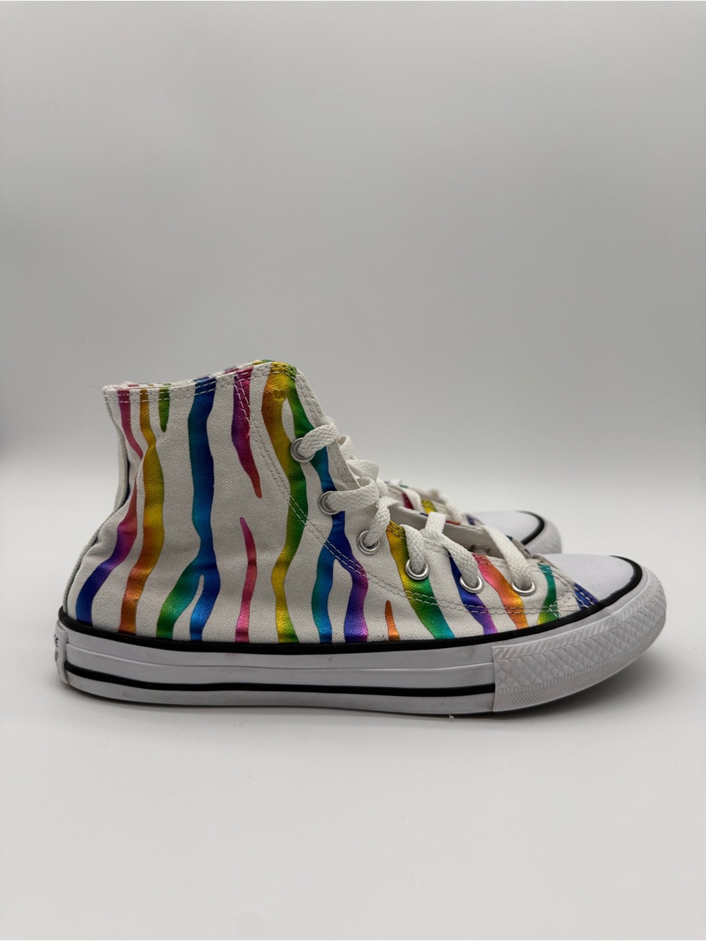 Converse Chuck Taylor Rainbow Stripe High Top Sneakers Mens 5 Womens 6.5 - Picture 6 of 10